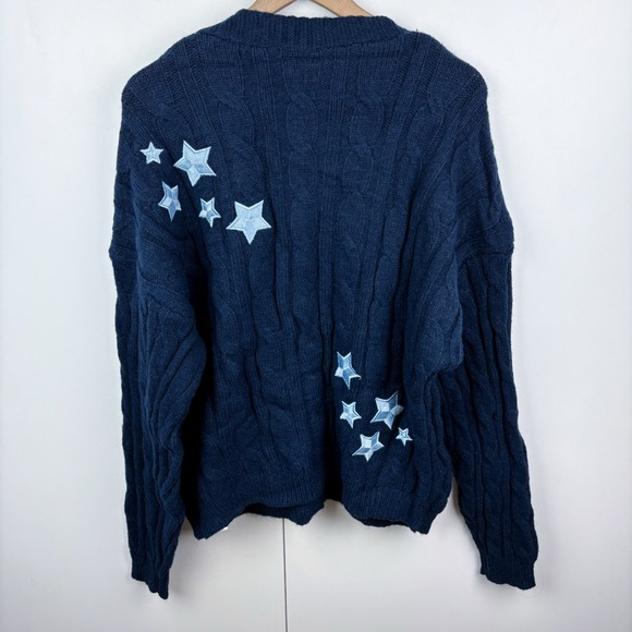 Taylor Swift Midnights Cardigan Sweater NEW Medium Large M/L Navy Blue Stars - Picture 8 of 11